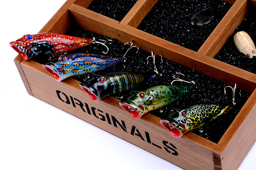 5X 8cm Popper Poppers Fishing Lure Lures Surface Tackle Fresh Saltwater Tristar Online