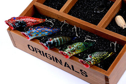 5X 8cm Popper Poppers Fishing Lure Lures Surface Tackle Fresh Saltwater Tristar Online