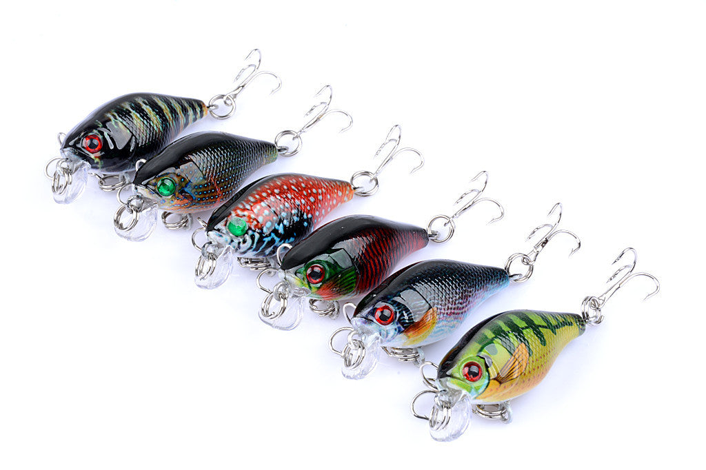 6x 4.3cm Popper Crank Bait Fishing Lure Lures Surface Tackle Saltwater Tristar Online