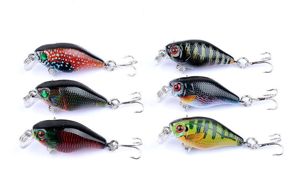 6x 4.3cm Popper Crank Bait Fishing Lure Lures Surface Tackle Saltwater Tristar Online