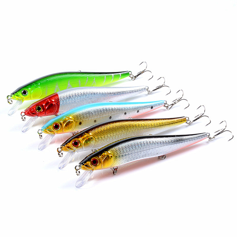 5x Popper Minnow 14cm Fishing Lure Lures Surface Tackle Fresh Saltwater Tristar Online