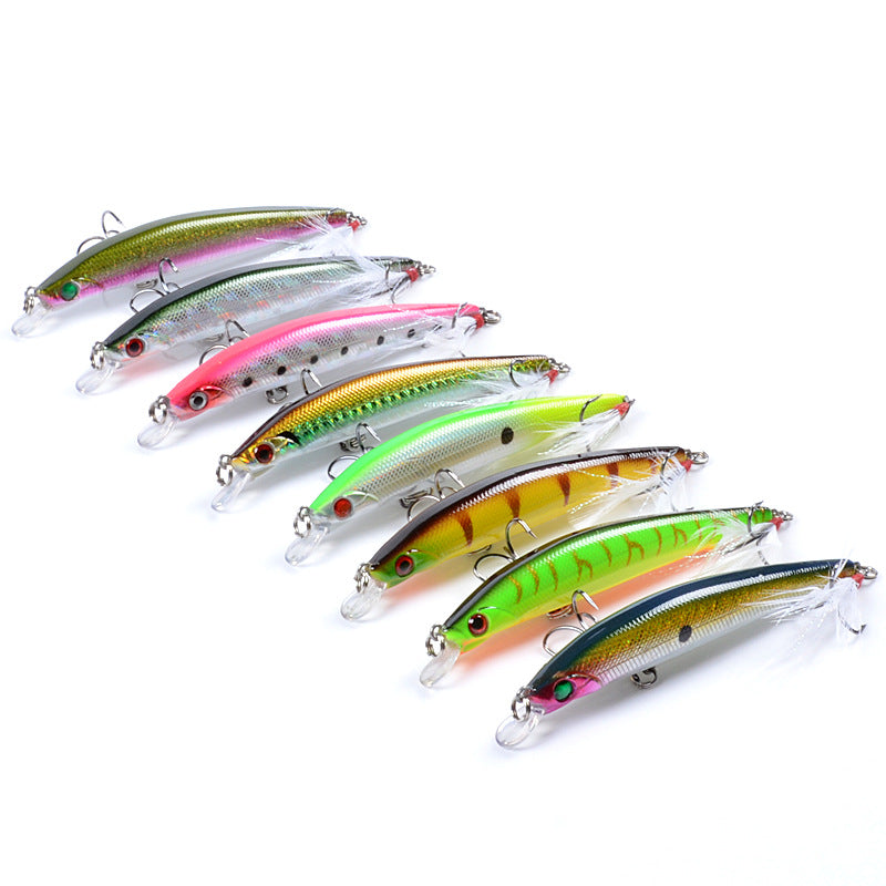 8x Popper Minnow 11.2cm Fishing Lure Lures Surface Tackle Fresh Saltwater Tristar Online