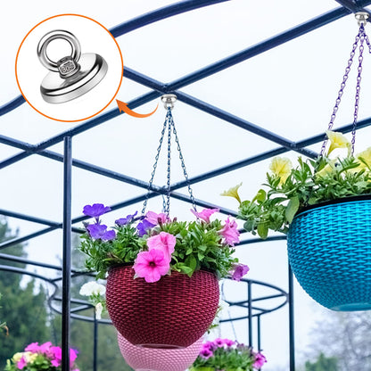 Heavy Duty Magnetic Hooks 30KG Countersunk Hole Eyebolt Kitchen, Office and Garage Tristar Online