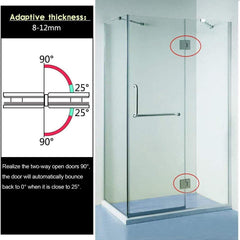 Shower Glass Door Gate Hinge 304 Stainless Steel 180 Degrees Polished Chrome Finish Tristar Online