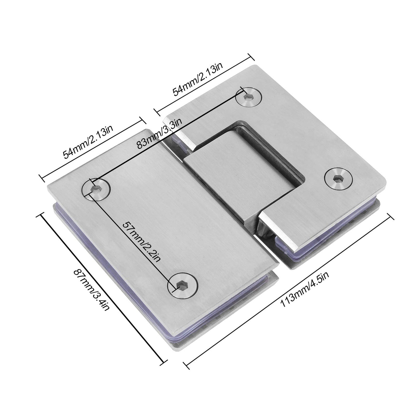 Shower Glass Door Gate Hinge 304 Stainless Steel 180 Degrees Polished Chrome Finish Tristar Online