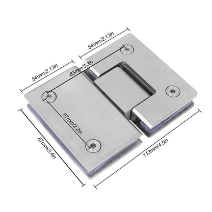 Shower Glass Door Gate Hinge 304 Stainless Steel 180 Degrees Polished Chrome Finish Tristar Online