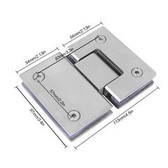 Shower Glass Door Gate Hinge 304 Stainless Steel 180 Degrees Polished Chrome Finish Tristar Online