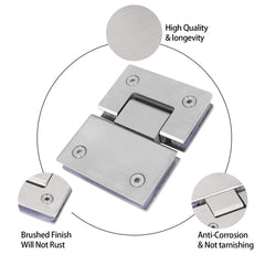 Shower Glass Door Gate Hinge 304 Stainless Steel 180 Degrees Polished Chrome Finish Tristar Online