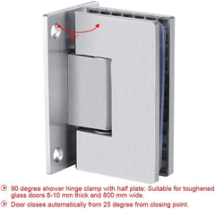 90 Degree Glass Door Cupboard Showcase Cabinet Clamp Glass Shower Doors Hinge 304 Steel Tristar Online