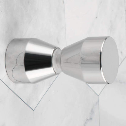 Shower Glass Door Knob Bathroom Round Back-to-Back Handle Pull 304 Brushed Nickel Tristar Online