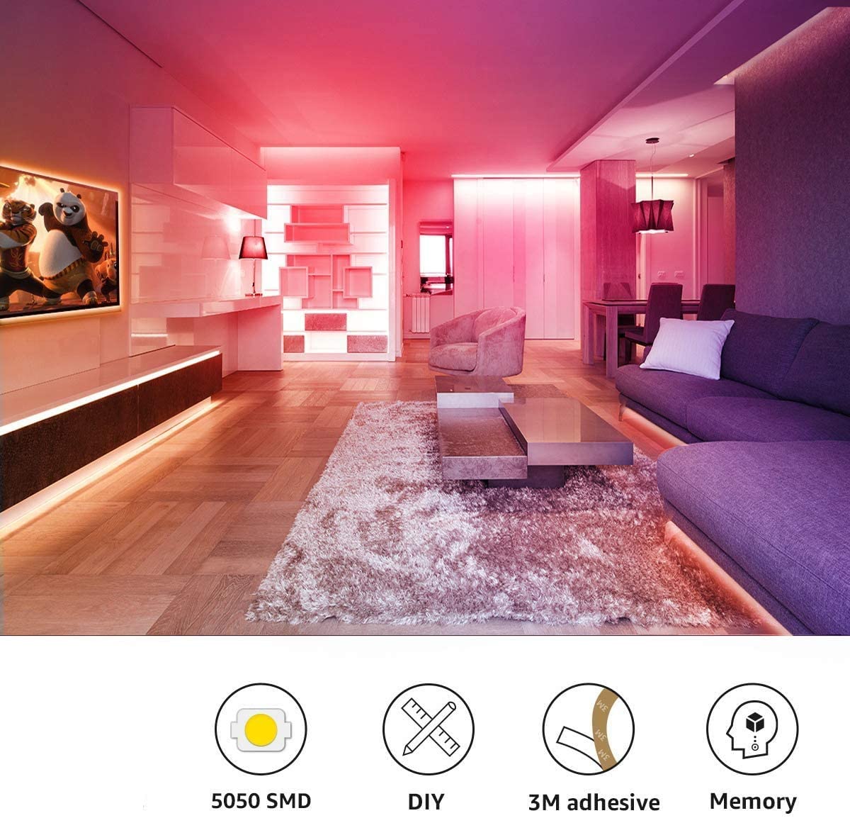 5050 RGB LED Strip Lights Waterproof SMD 300 IP65 5m 12V 44key IR Controller Tristar Online