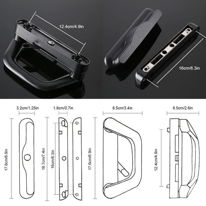 Sliding Patio Door Handle Set Mortise Lock Suitable for Sliding Glass Patio Door Black Tristar Online