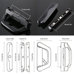 Sliding Patio Door Handle Set Mortise Lock Suitable for Sliding Glass Patio Door Black Tristar Online