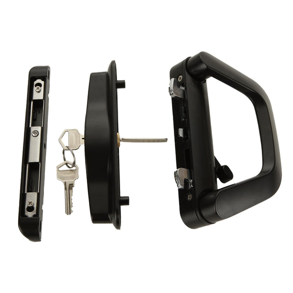 Sliding Patio Door Handle Set Mortise Lock Suitable for Sliding Glass Patio Door Keyed Black Tristar Online