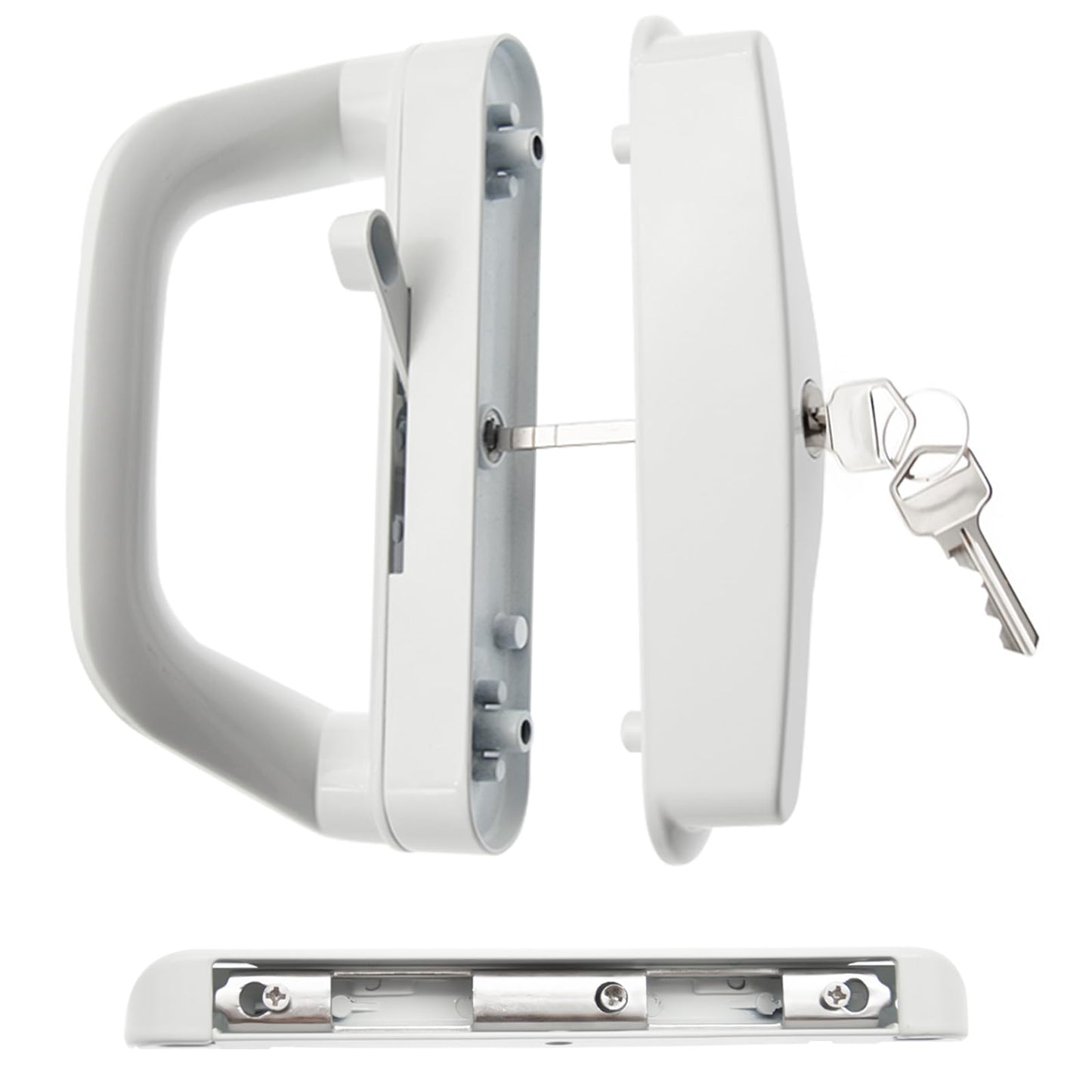 Sliding Patio Door Handle Set Mortise Lock Suitable for Sliding Glass Patio Door Keyed White Tristar Online