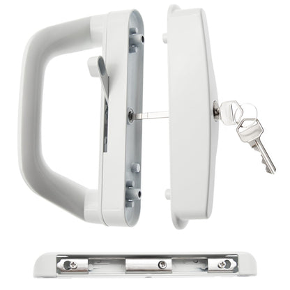 Sliding Patio Door Handle Set Mortise Lock Suitable for Sliding Glass Patio Door Keyed White Tristar Online