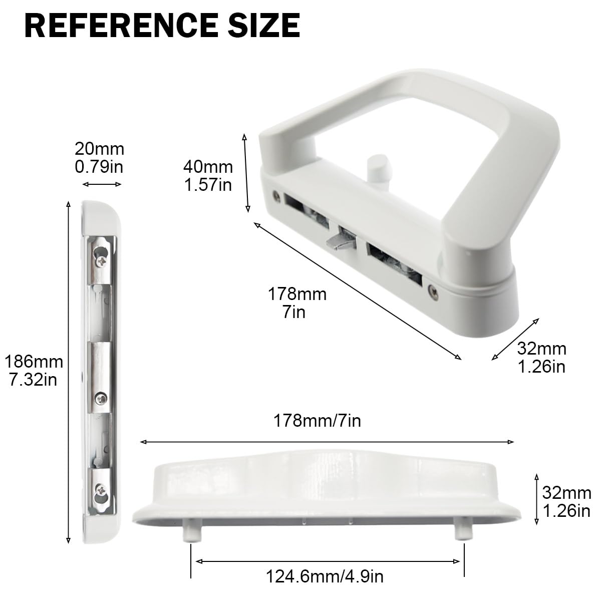 Sliding Patio Door Handle Set Mortise Lock Suitable for Sliding Glass Patio Door Keyed White Tristar Online