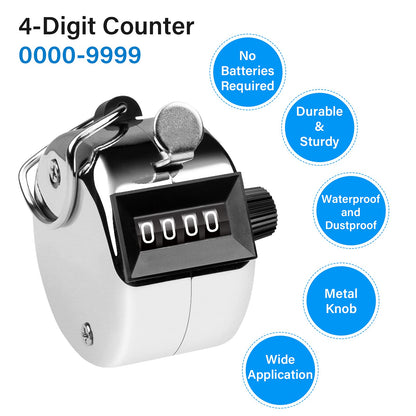 Hand Tally Counter 4-Digit Lap Counters Clicker Pitch for Counting Knitting Coaching Tristar Online