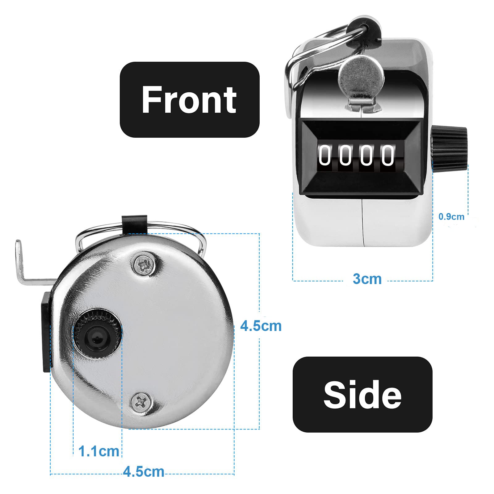 Hand Tally Counter 4-Digit Lap Counters Clicker Pitch for Counting Knitting Coaching Tristar Online