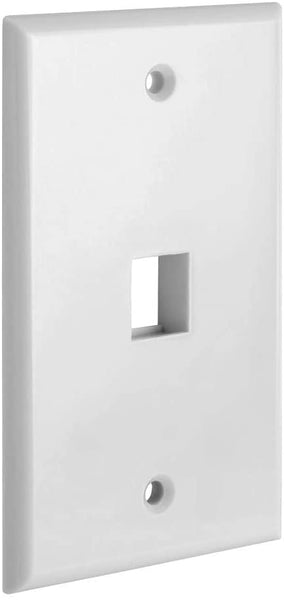 1 Port QuickPort outlet Wall Plate face plate, Single Gang White Tristar Online