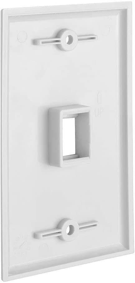 1 Port QuickPort outlet Wall Plate face plate, Single Gang White Tristar Online