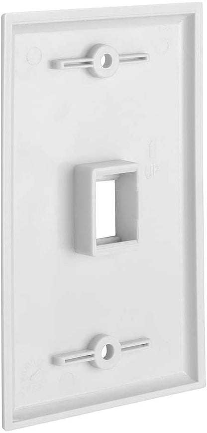 1 Port QuickPort outlet Wall Plate face plate, Single Gang White Tristar Online