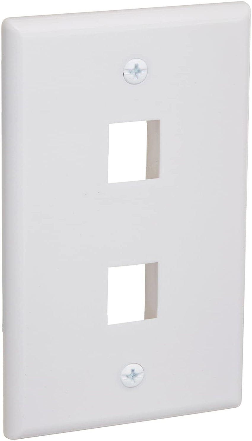 2 Port QuickPort outlet Wall Plate face plate, two Gang White Tristar Online