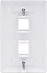 2 Port QuickPort outlet Wall Plate face plate, two Gang White Tristar Online