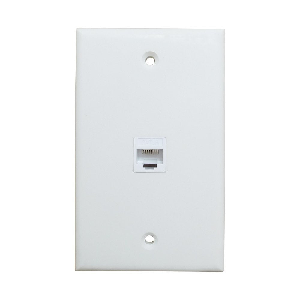 Ethernet Wall Plate 1 Port Cat6 Ethernet Cable Wall Plate Adapter Tristar Online