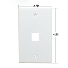 Ethernet Wall Plate 1 Port Cat6 Ethernet Cable Wall Plate Adapter Tristar Online
