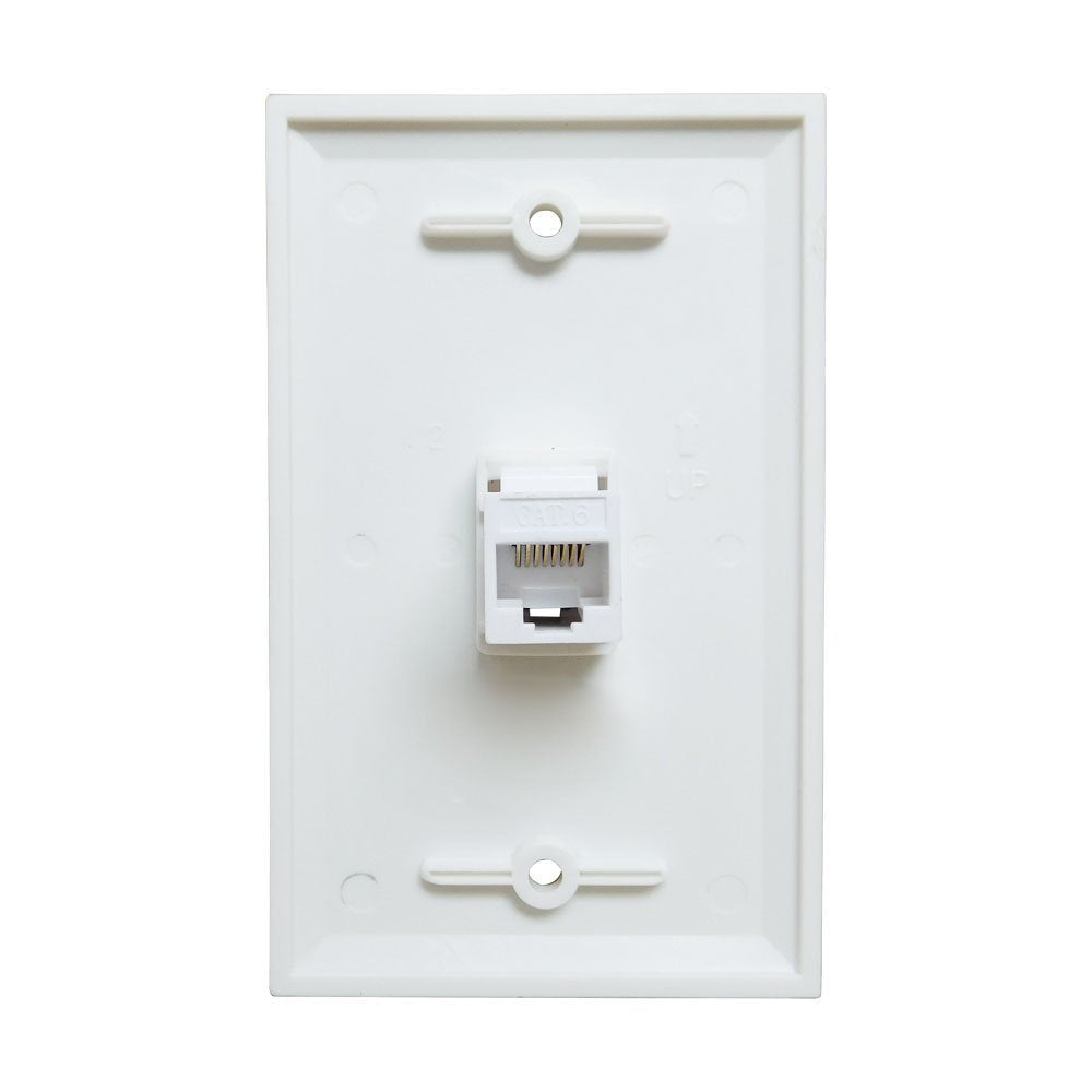 Ethernet Wall Plate 1 Port Cat6 Ethernet Cable Wall Plate Adapter Tristar Online