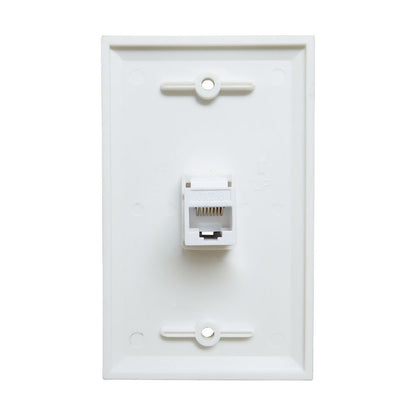Ethernet Wall Plate 1 Port Cat6 Ethernet Cable Wall Plate Adapter Tristar Online