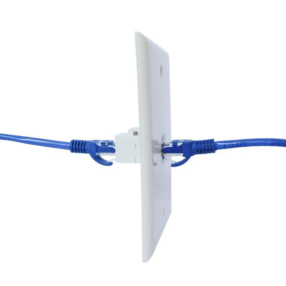 Ethernet Wall Plate 1 Port Cat6 Ethernet Cable Wall Plate Adapter Tristar Online