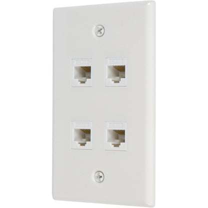 Ethernet Wall Plate 4 Port Cat6 Ethernet Cable Wall Plate Adapter Tristar Online