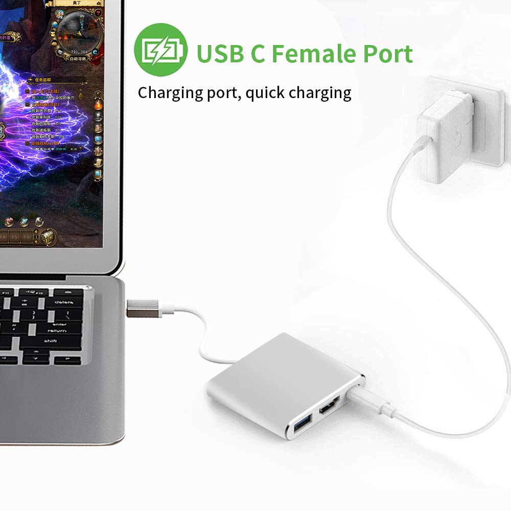 USB C to HDMI Adapter Type C AV Converter 4K HDMI USB 3.0 Port USB-C Female Tristar Online