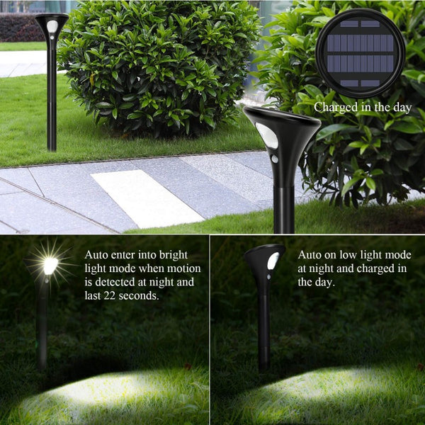 Solar Garden Lights with Spike - Motion Sensor - Two in One package Tristar Online