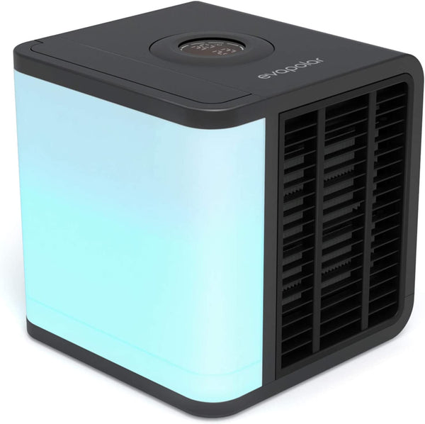 Evapolar evaLIGHT Plus Personal Portable Air Cooler and Humidifier, Desktop Cooling Fan, for Home and Office, with USB Connectivity and Colorful Built-in LED Light, Black (EV-1500) Tristar Online