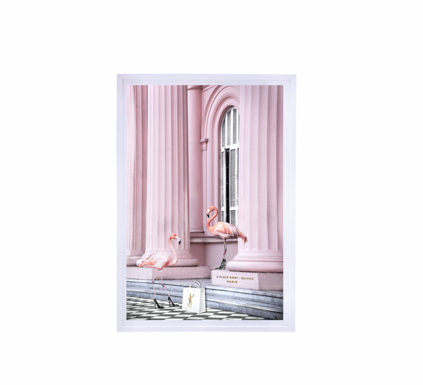 Interior Ave - Saint Pink - 90cm x 60cm White Framed Artwork Tristar Online