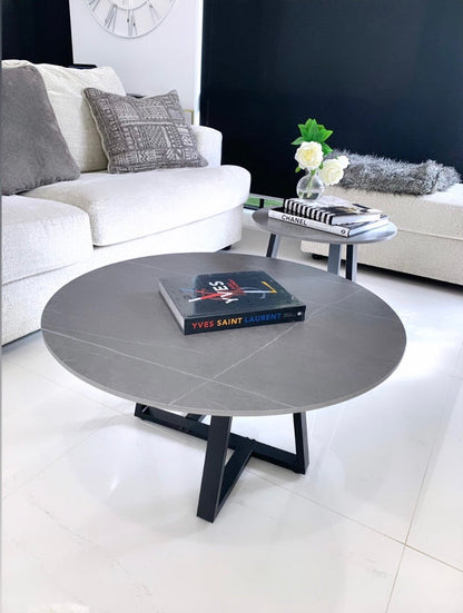 Interior Ave - Broadway Two Tier Stone Coffee Table Set Tristar Online