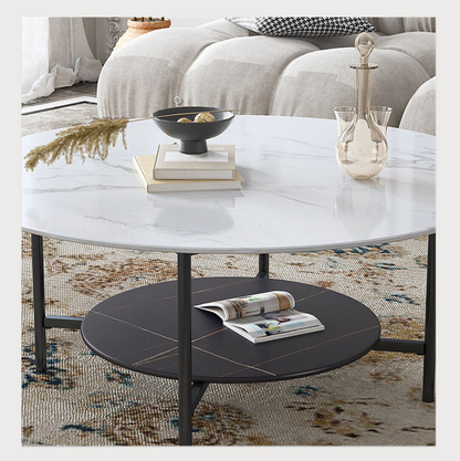 Interior Ave - Duke Round Two Tier Stone Coffee Table Tristar Online