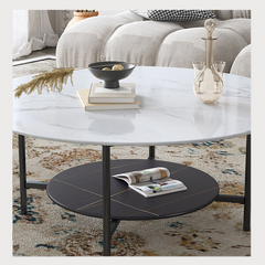 Interior Ave - Duke Round Two Tier Stone Coffee Table Tristar Online