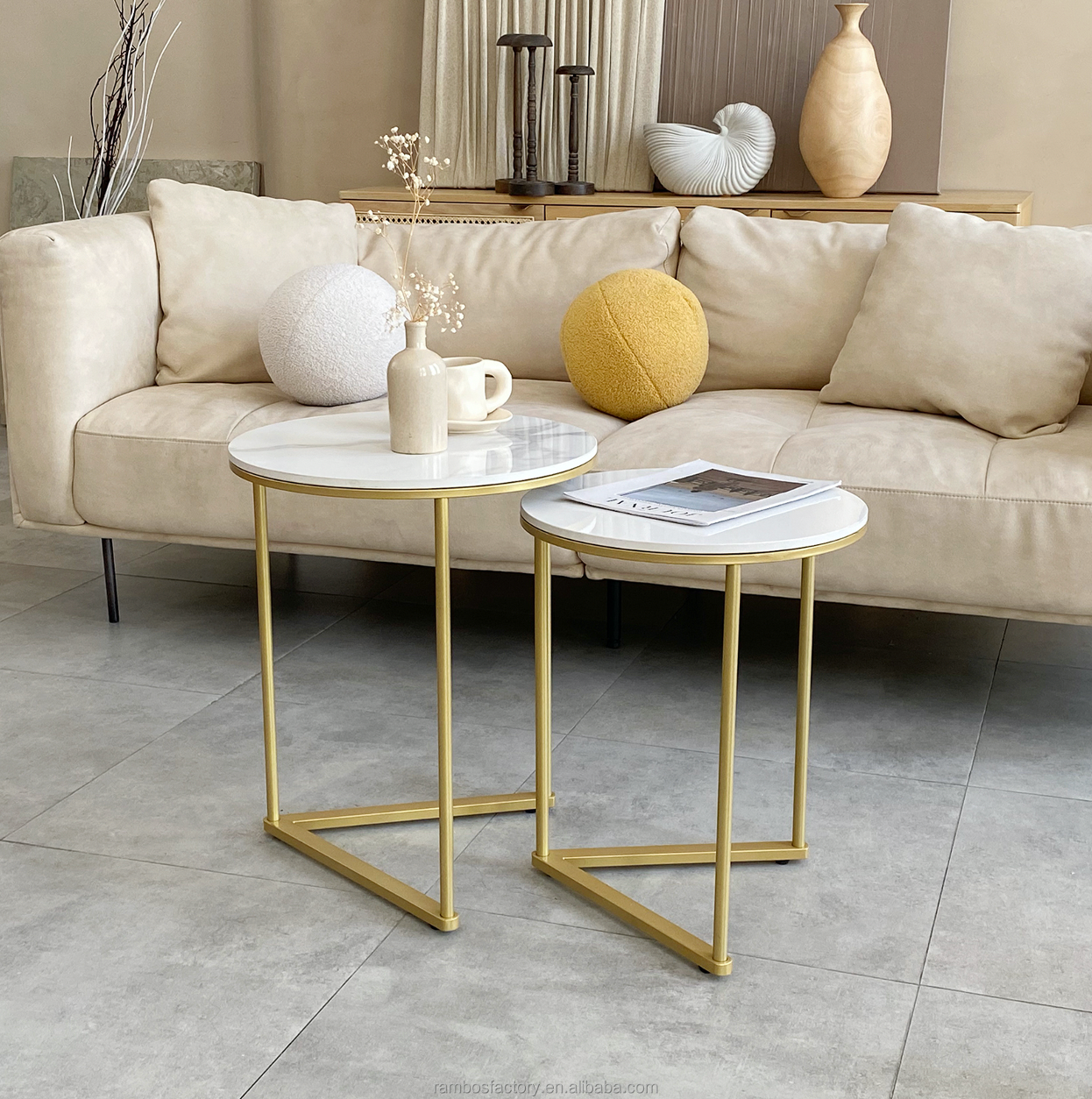 Interior Ave - Nala Gold Nested Side Table Set Tristar Online