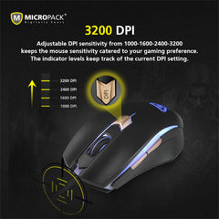 Gaming Mouse Rainbow Wired Breathing LED 6 Buttons DPI Switch Hi Performance PC Tristar Online
