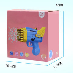Bubblerainbow 42 Hole Angel Wing Automatic Bubble Blowing Bubble Gun Launcher Toy Yellow Tristar Online
