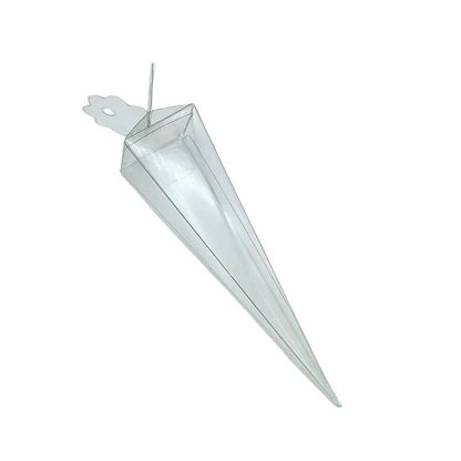 100 Pack of Clear Pyramid Triangle Shaped Small Clear Gift Box - Bomboniere Jewelry Gift Party Favor Model Candy Chocolate Soap Box Tristar Online