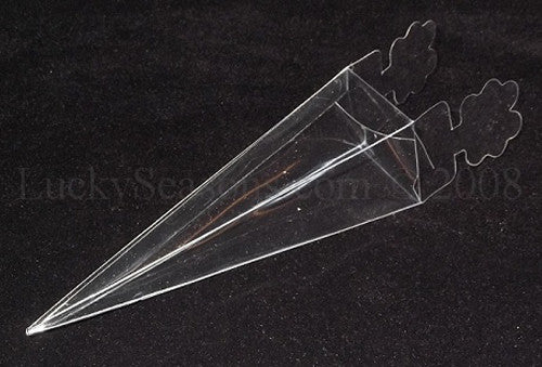 100 Pack of Clear Pyramid Triangle Shaped Small Clear Gift Box - Bomboniere Jewelry Gift Party Favor Model Candy Chocolate Soap Box Tristar Online