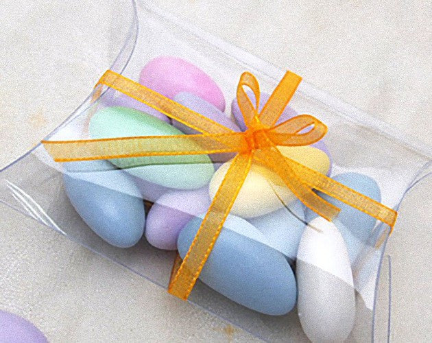 100 Pack of Pillow Rectangle Shaped Gift Box - Wedding or Product Bomboniere Jewelry Gift Party Favor Model Candy Chocolate Soap Box Tristar Online