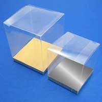 100 Pack of 10cm Square Cube PVC Box -  Product Showcase Clear Plastic Shop Display Storage Packaging Box Tristar Online