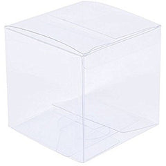 100 Pack of  12cm Square Cube Box - Large Bomboniere Exhibition Gift Product Showcase Clear Plastic Shop Display Storage Packaging Box Tristar Online