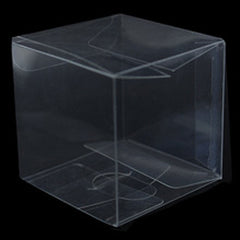 100 Pack of 8cm Square Cube - Product Showcase Clear Plastic Shop Display Storage Packaging Box Tristar Online